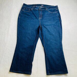 NYDJ Fits Womens Denim Blue High Rise Cool Embrace Straight Crop Jeans Size 20W